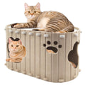 Barkable Rattan Cat House — Covered, Foldable
