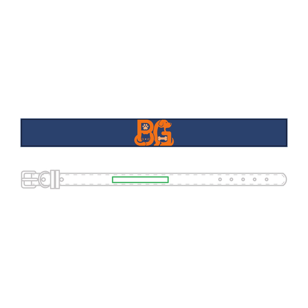 Barkable Engraved Leather Collar — Custom Monogram