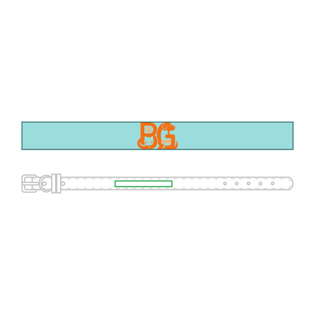 Barkable Engraved Leather Collar — Custom Monogram
