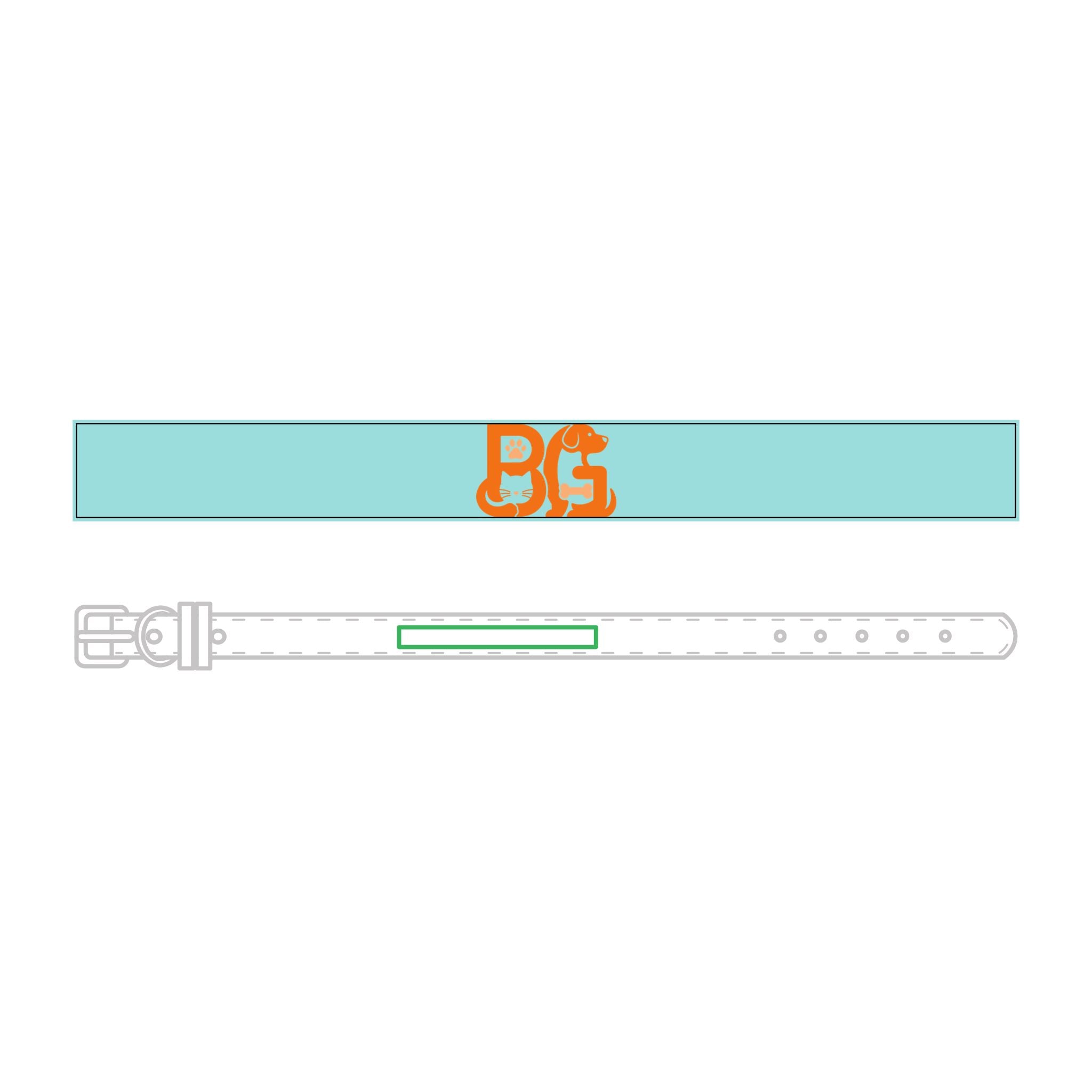 Barkable Engraved Leather Collar — Custom Monogram