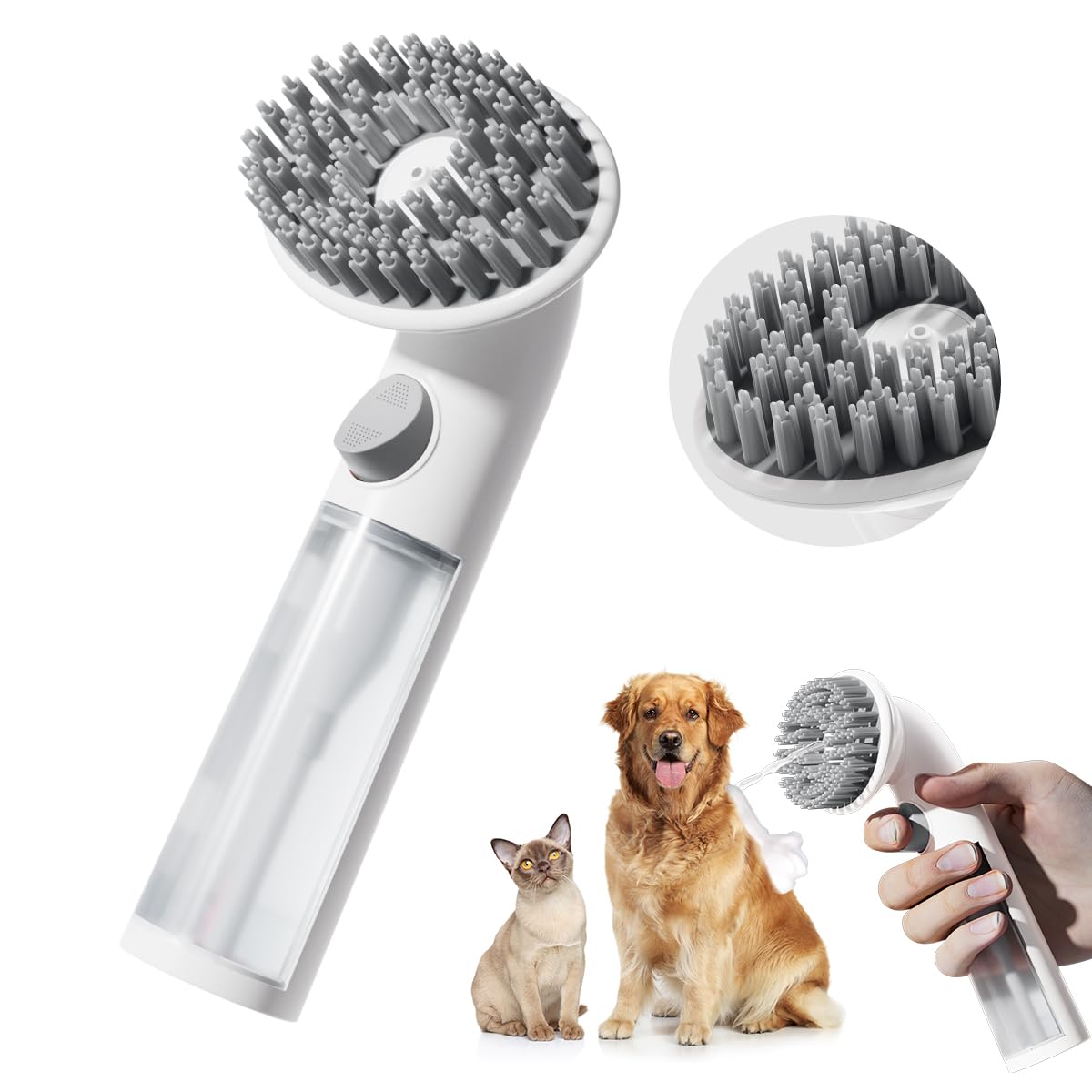 Barkable Lather Pro Bath Brush with Dispenser