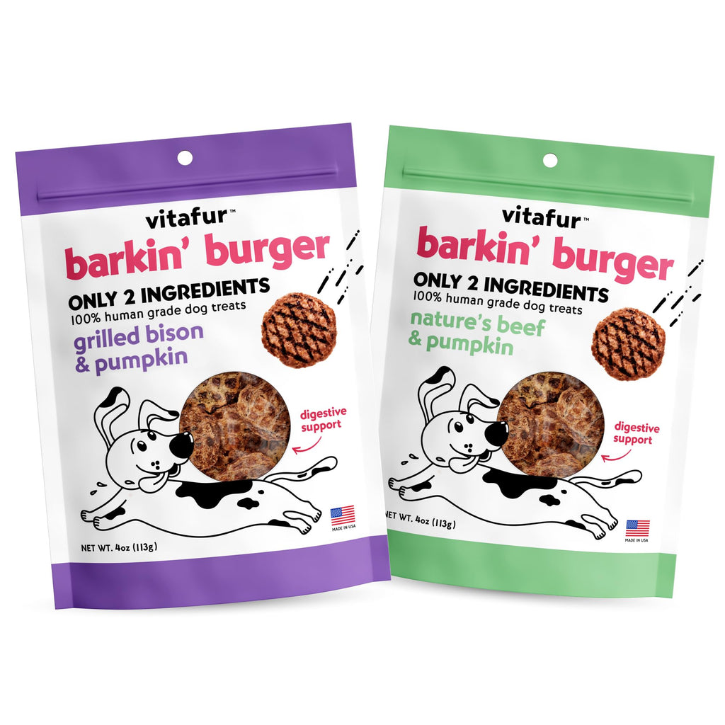 Vitafur Barkin' Burger Combo — Bison & Beef, 2x4 oz