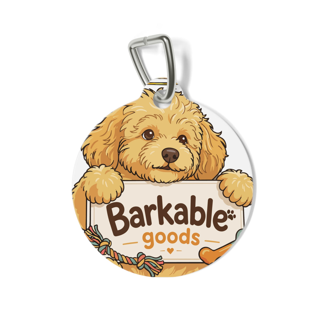Personalized Barkable pet ID tag with custom design