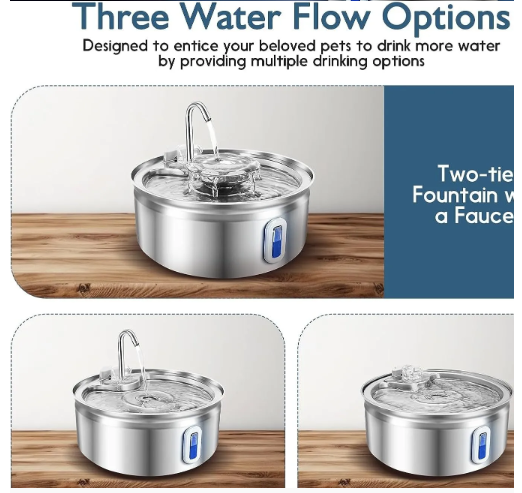Barkable SteelFlow Water Fountain