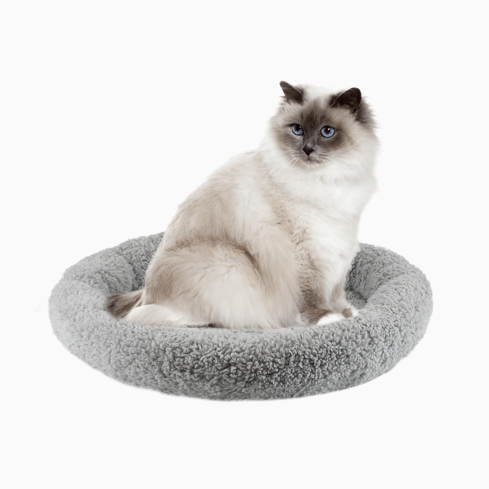 Barkable Round Donut Cat Bed — Washable