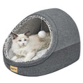 Jiupety Hooded Cat Cave — Dark Gray, Medium