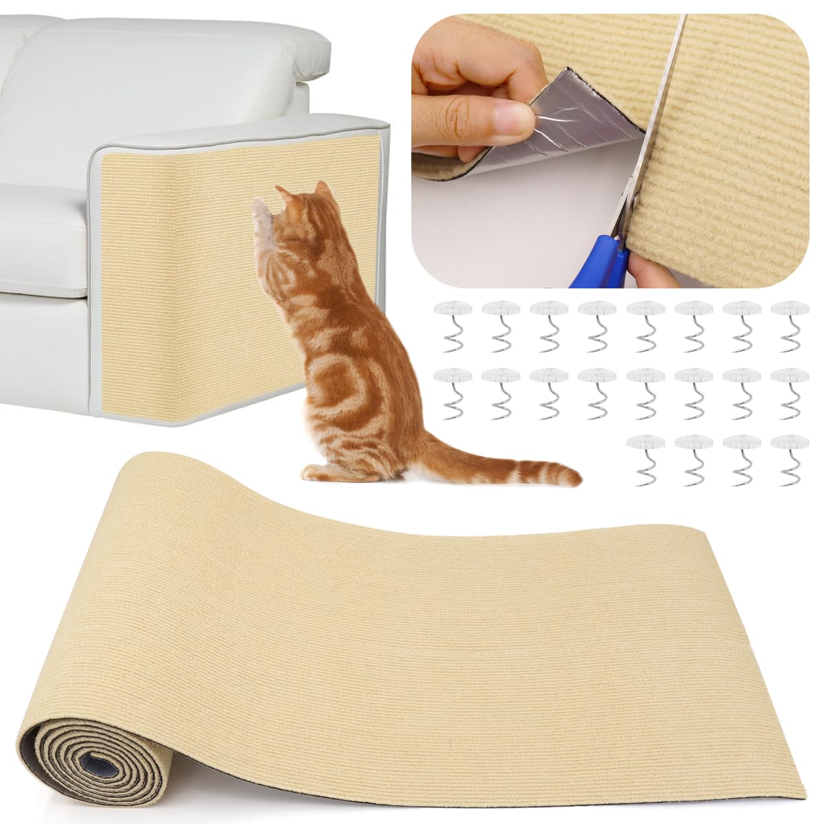 Barkable Couch Scratch Guard — 78 in, Self Adhesive