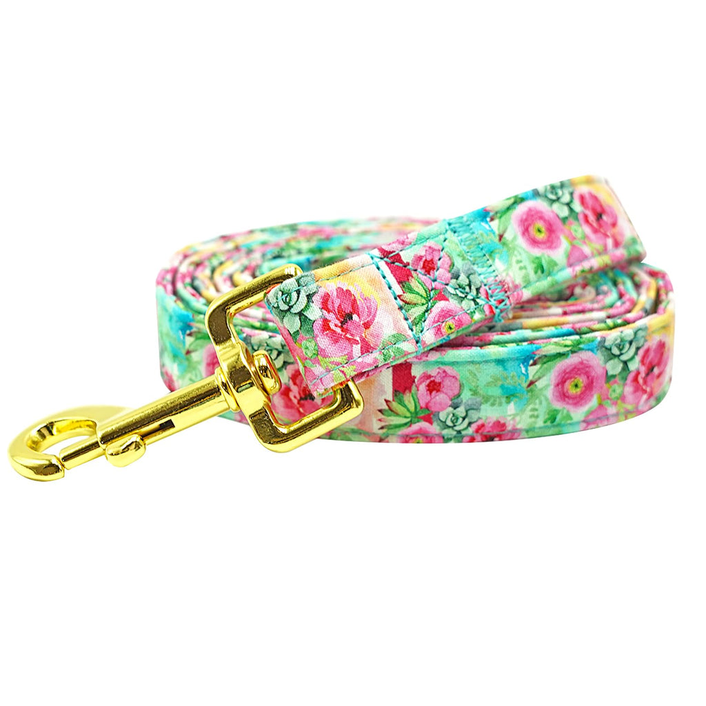 Barkable Padded Leash — Pink Flower Print