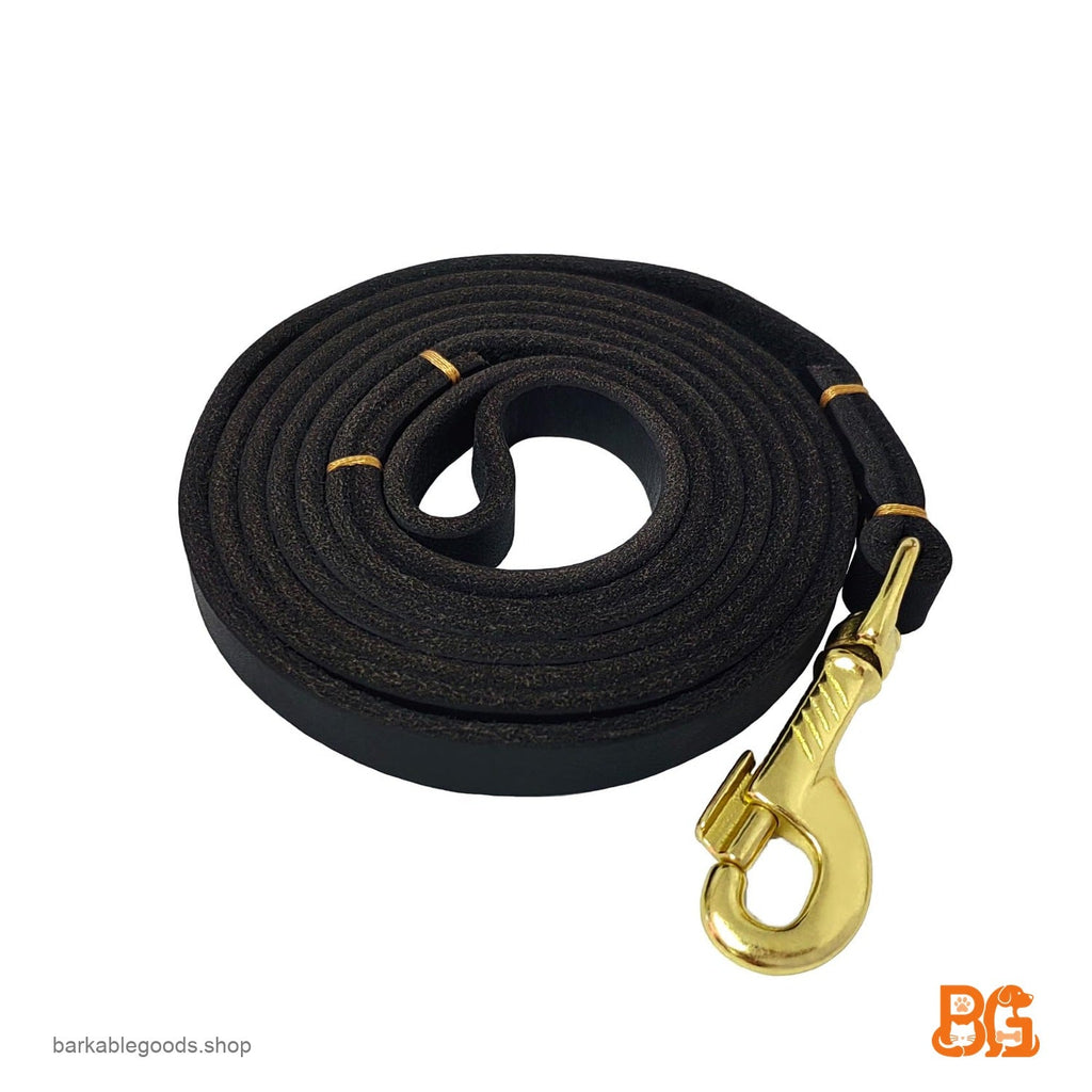 Barkable Leather Leash — 4 ft, Black