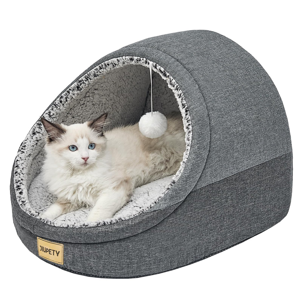 Jiupety Hooded Cat Cave — Dark Gray, Medium