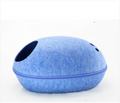 Barkable Eggshell Cat Cave — Felt, Removable Lid