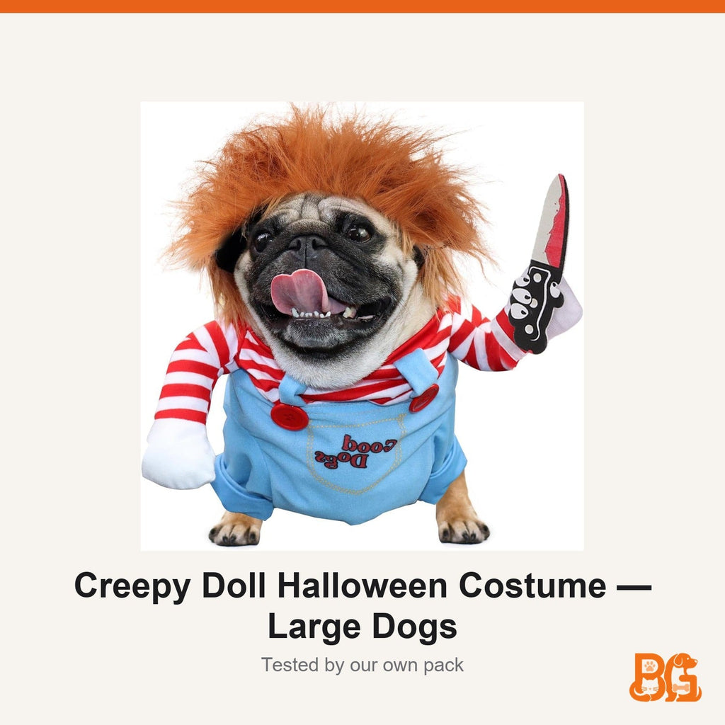 Barkable Creepy Doll Halloween Costume — Large Dogs