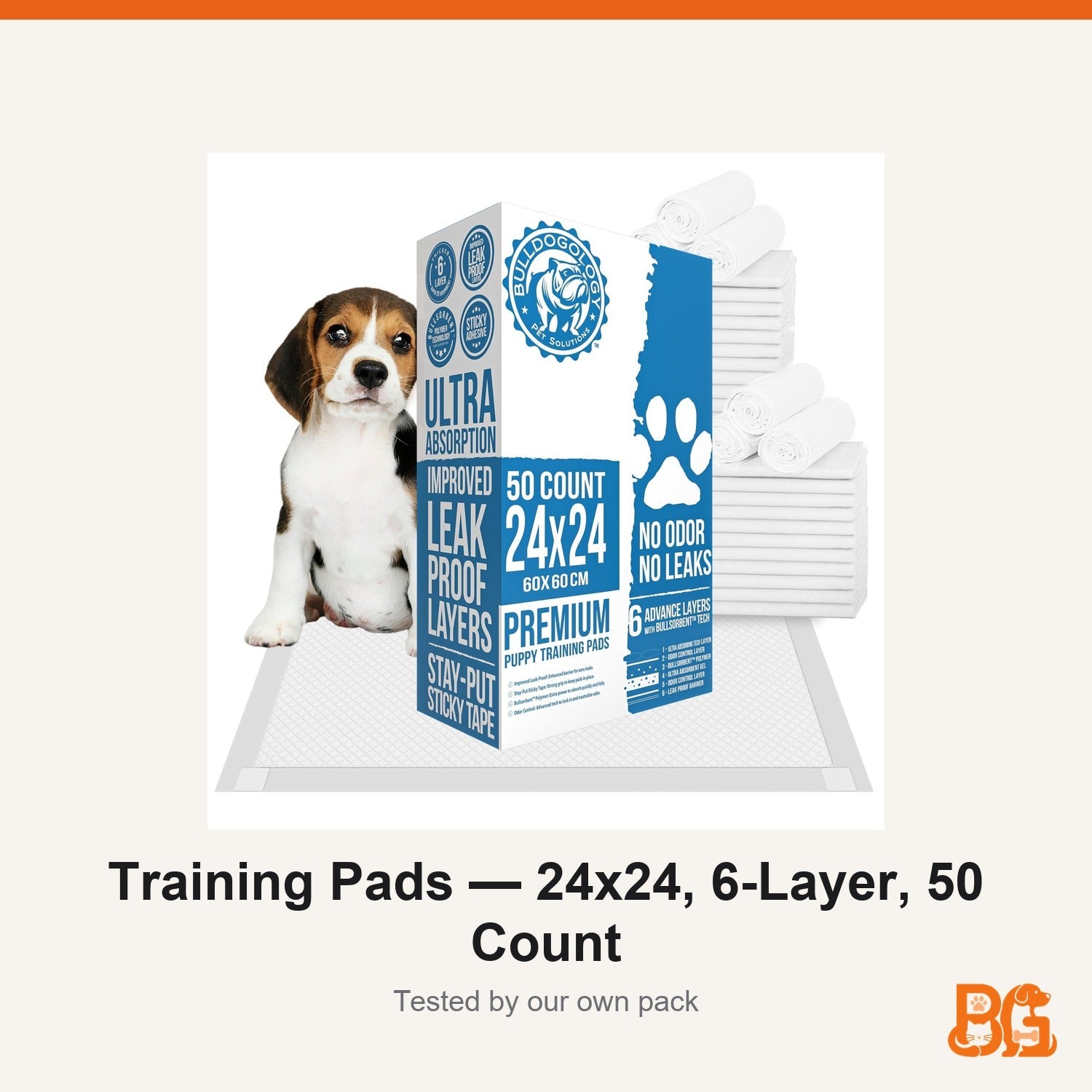 Barkable Training Pads — 24x24, 6-Layer, 50 Count