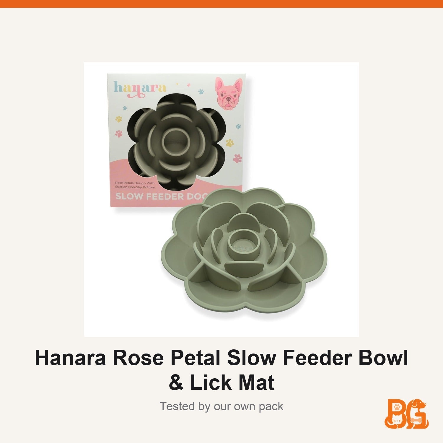 Hanara Rose Petal Slow Feeder Bowl & Lick Mat