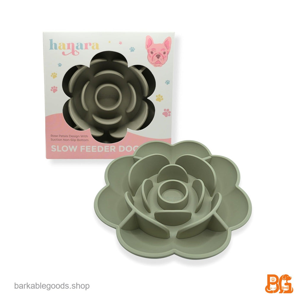 Hanara Rose Petal Slow Feeder Bowl & Lick Mat